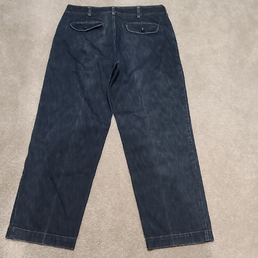 Lands' End Men's Straight Jeans - Dark Blue